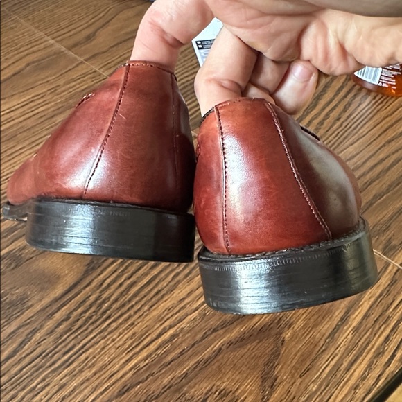 Allen Edmonds Brookwood Men's Burgundy Leather Tassel Loafers - Picture 7 of 7